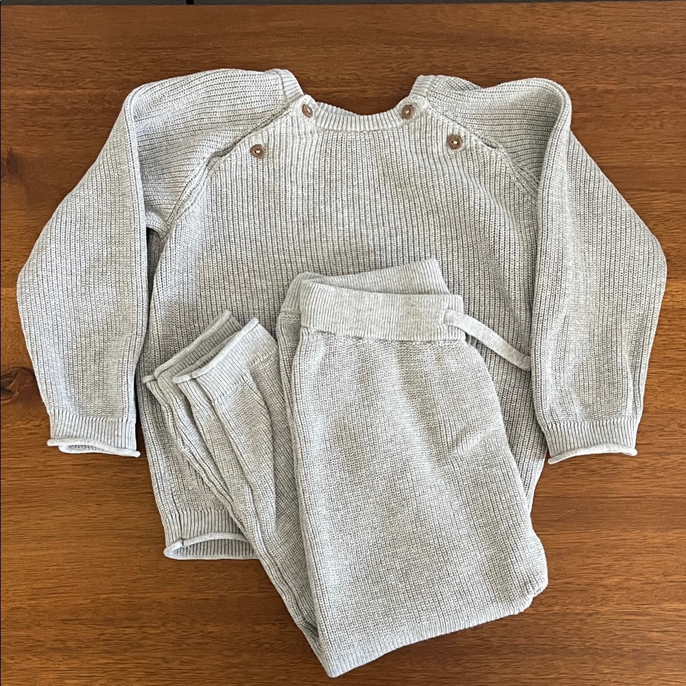 H&M Gray Knit Matching Set